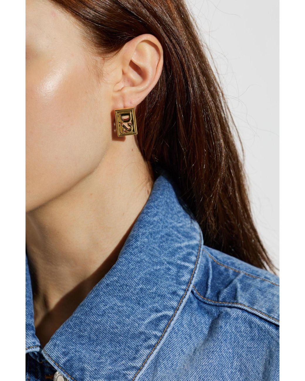 DSquared² Natural Earrings With Logo