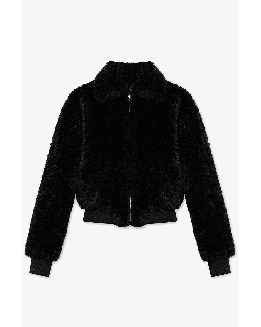 Rag & Bone 'nikki' Faux-fur Jacket in Black | Lyst