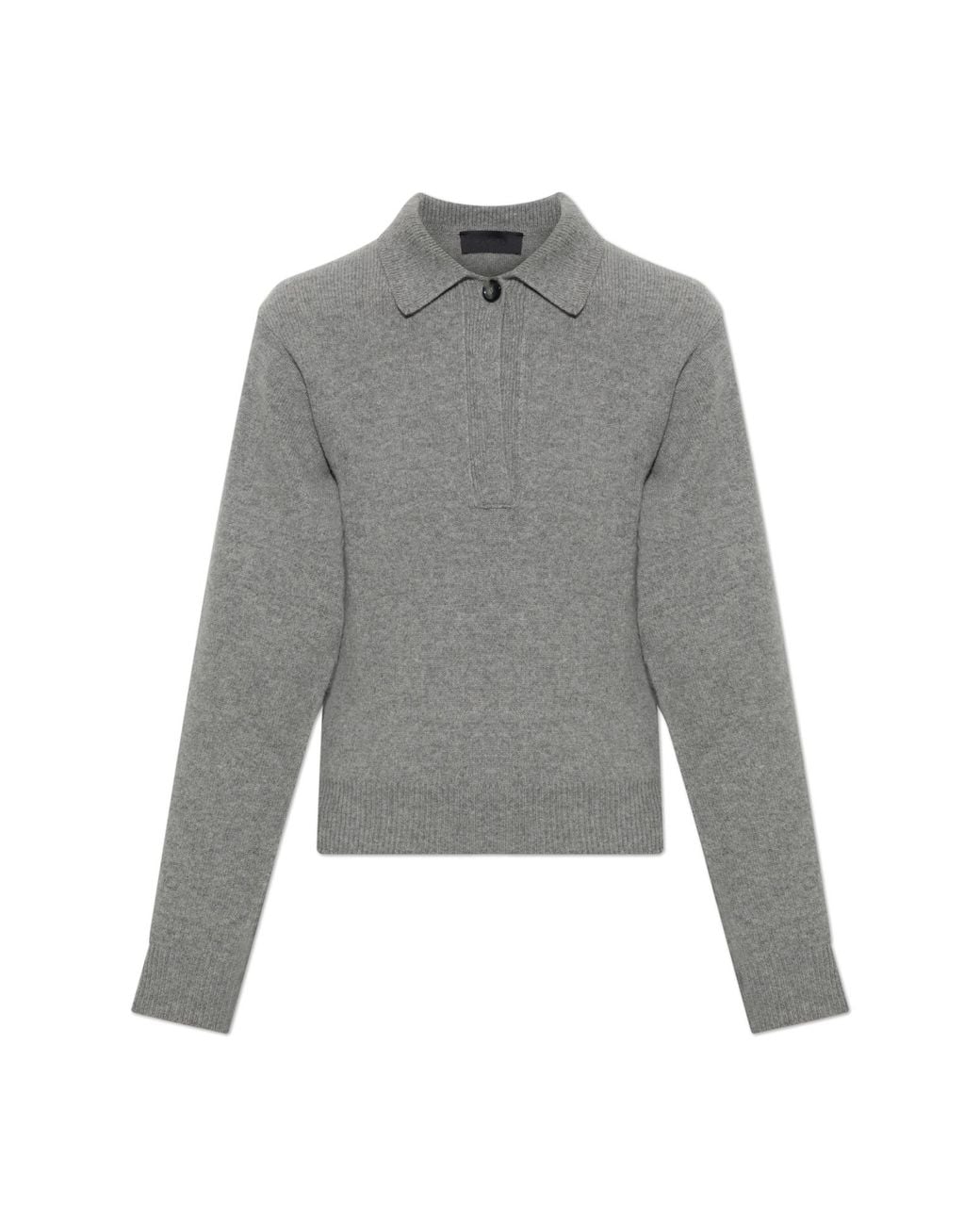 Haikure Gray Wool Polo "Ash"