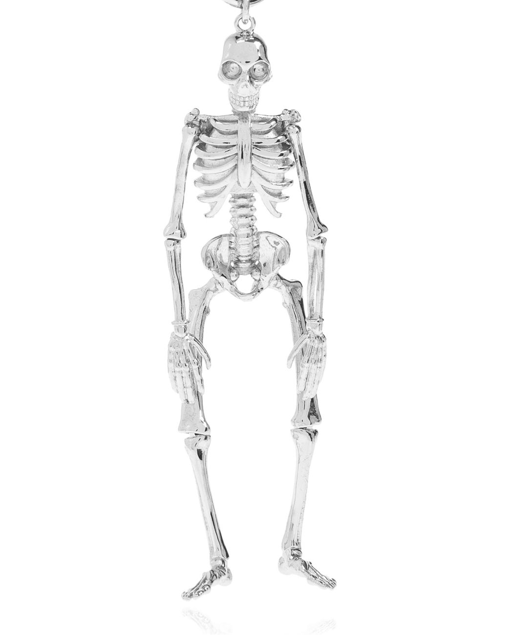 McQueen White Keychain With A Skeleton Motif for men