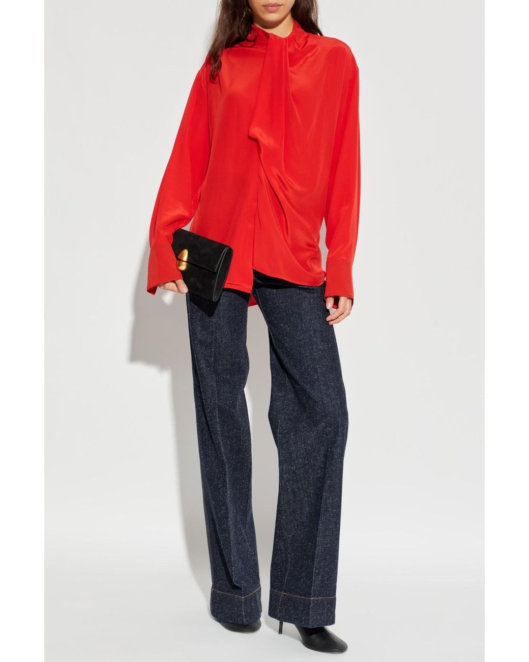 Victoria Beckham Blue Wide-Leg Jeans
