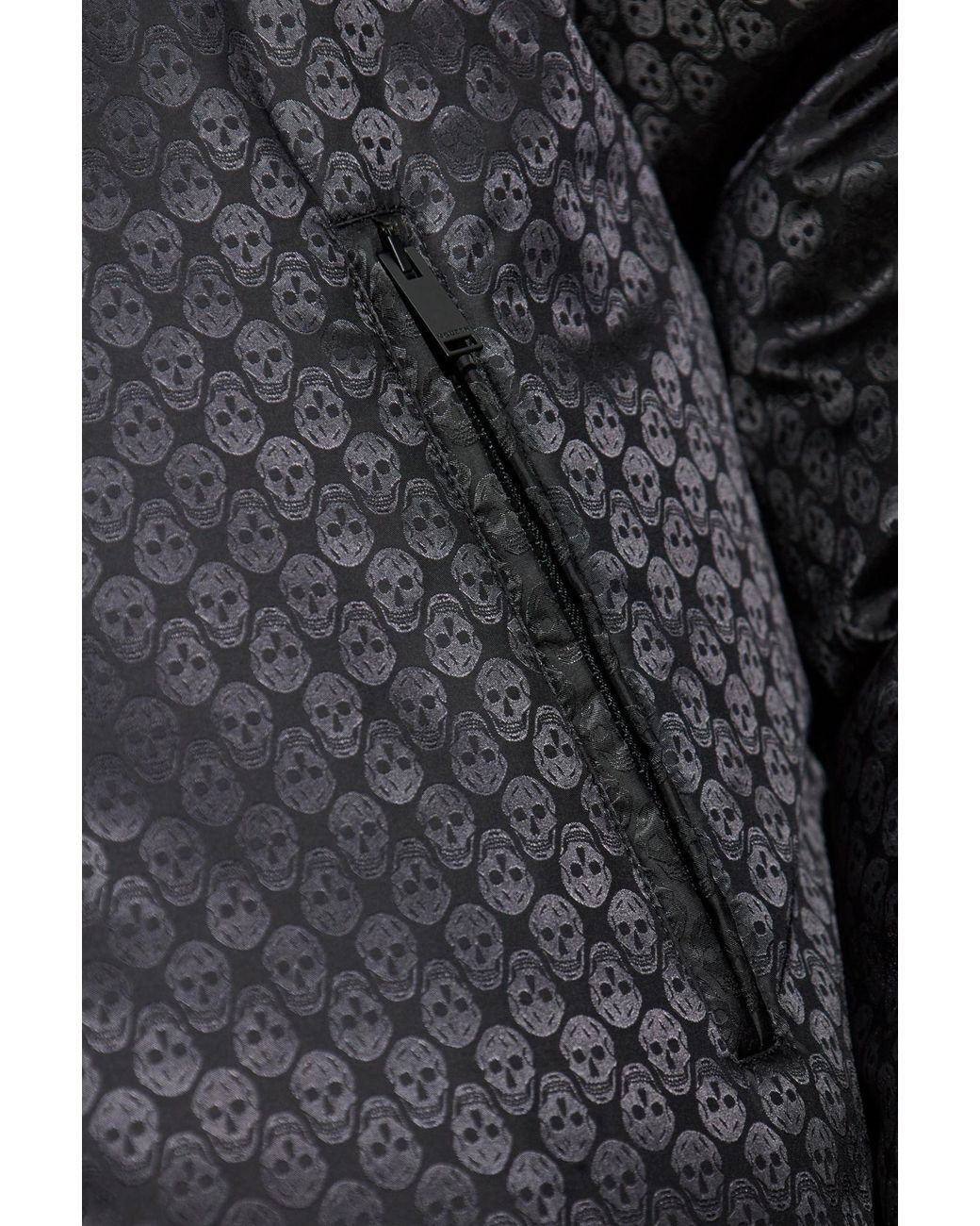 McQueen Black Puffer Jacket With Logo for men