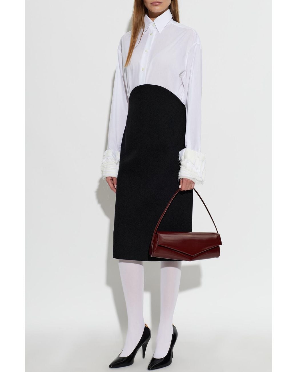 Jil Sander White Shirt With Decoratively Finished Cuffs