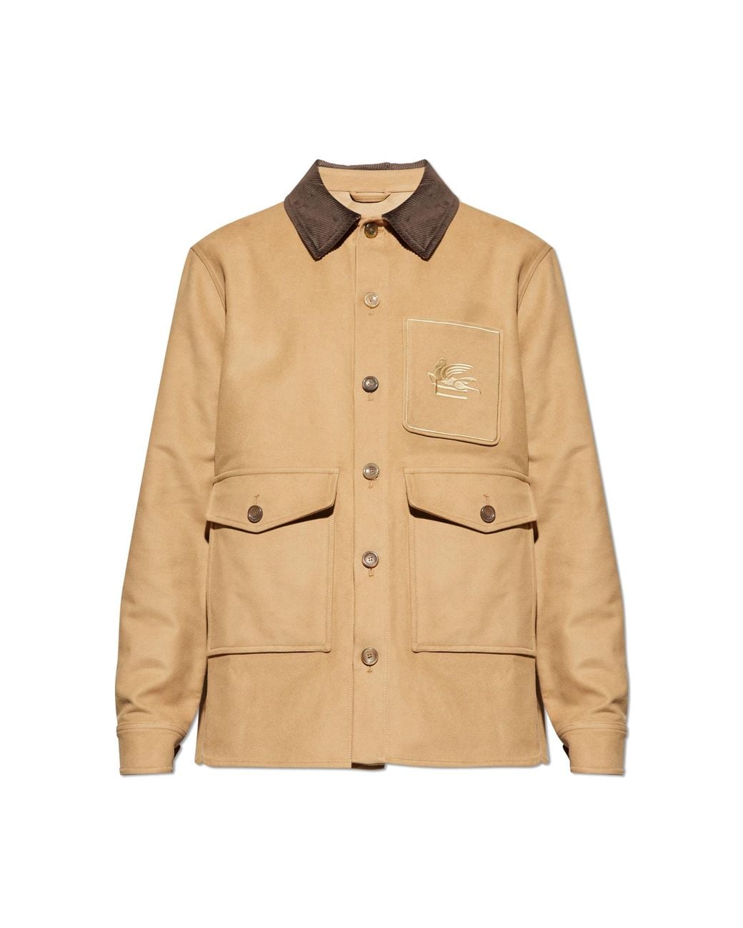 Etro Natural Jacket With Logo for men