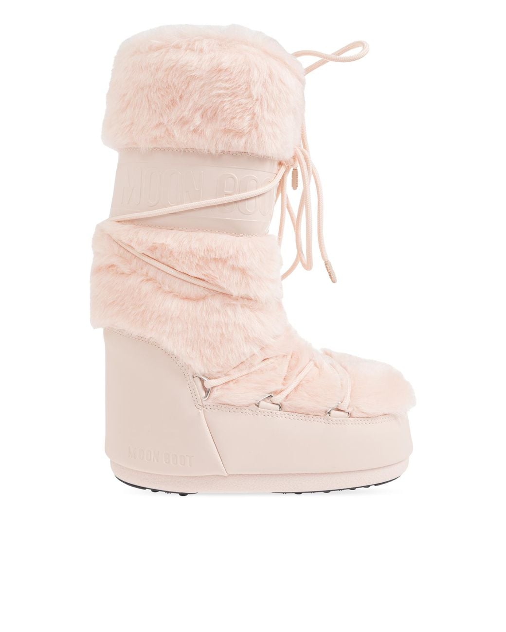Moon Boot Pink Snow Boots 'Mb Icon Faux Fur'
