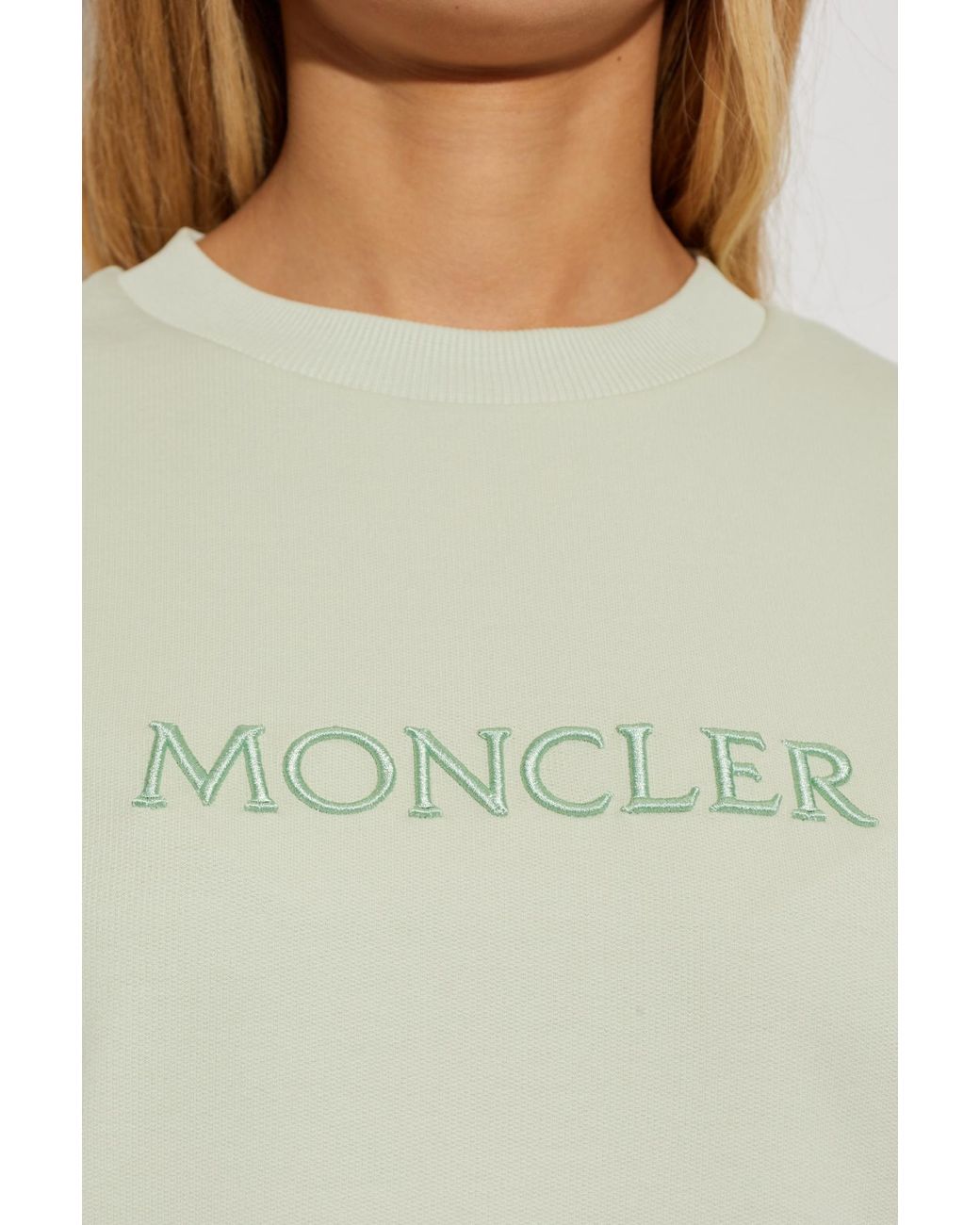 Moncler White Sweatshirt With Logo