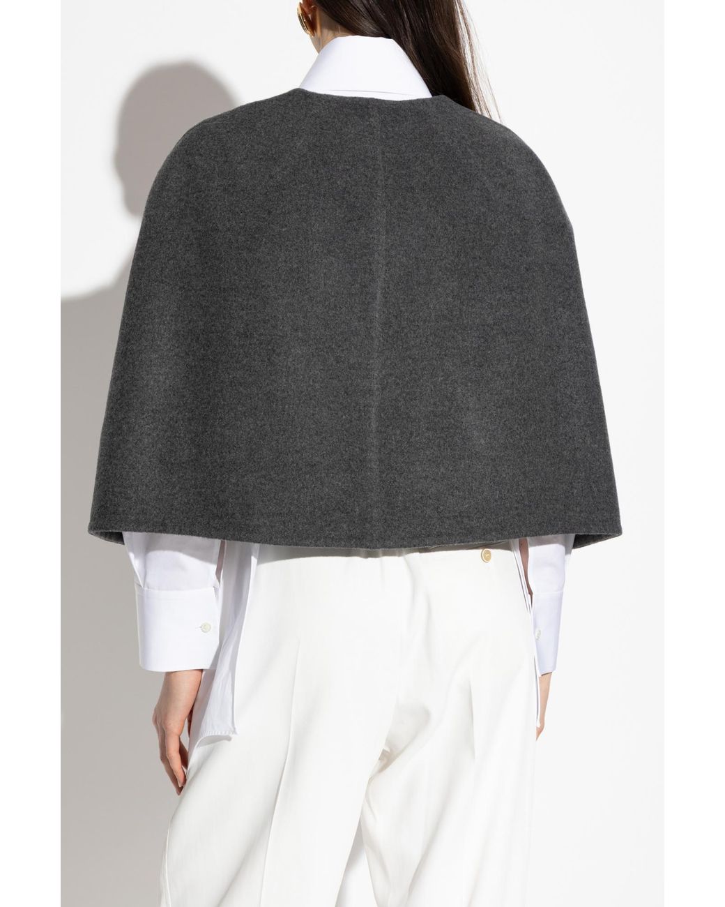 Givenchy Black Short Wool Poncho