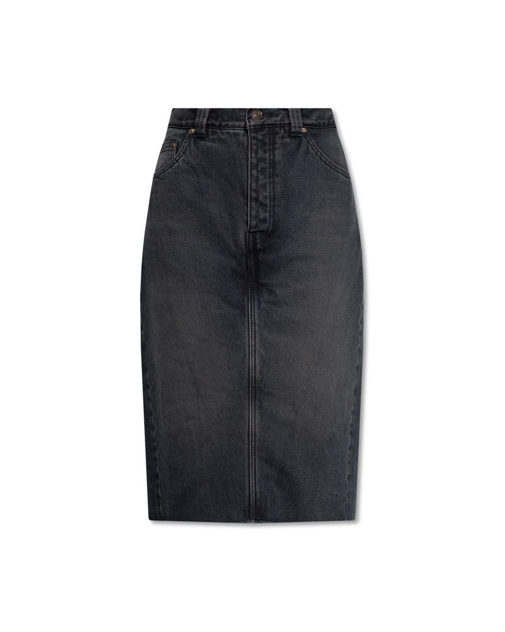 Balenciaga Denim Skirt Shorts in Blue | Lyst
