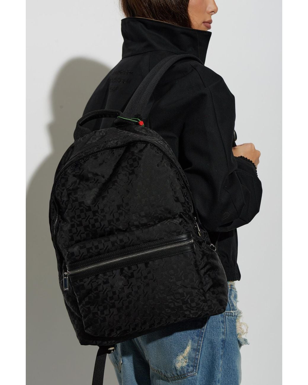 KENZO Black Monogram Backpack