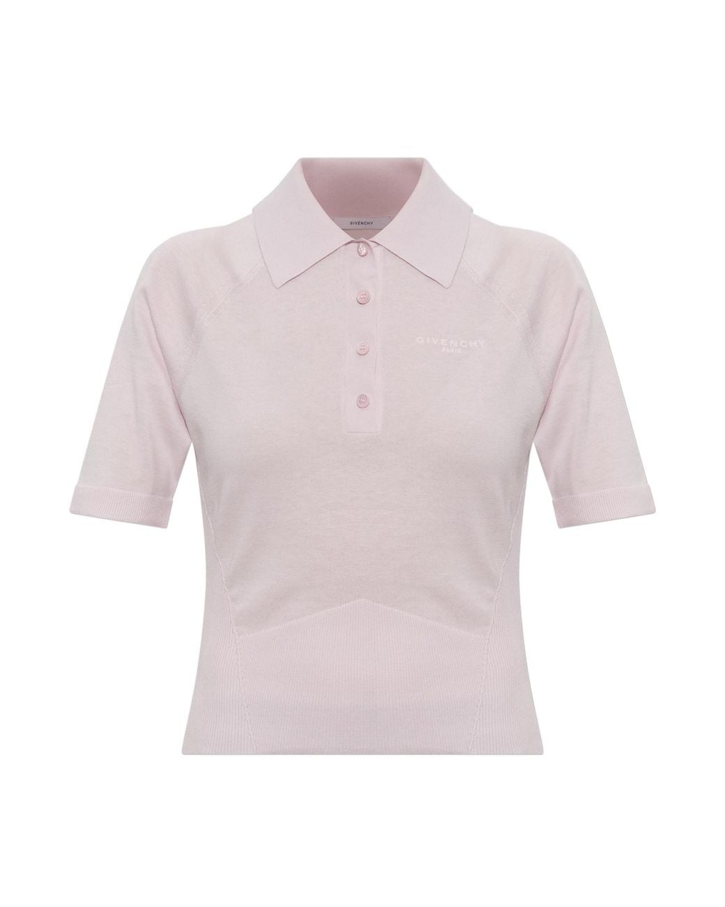 Givenchy Black Cropped Polo With Logo