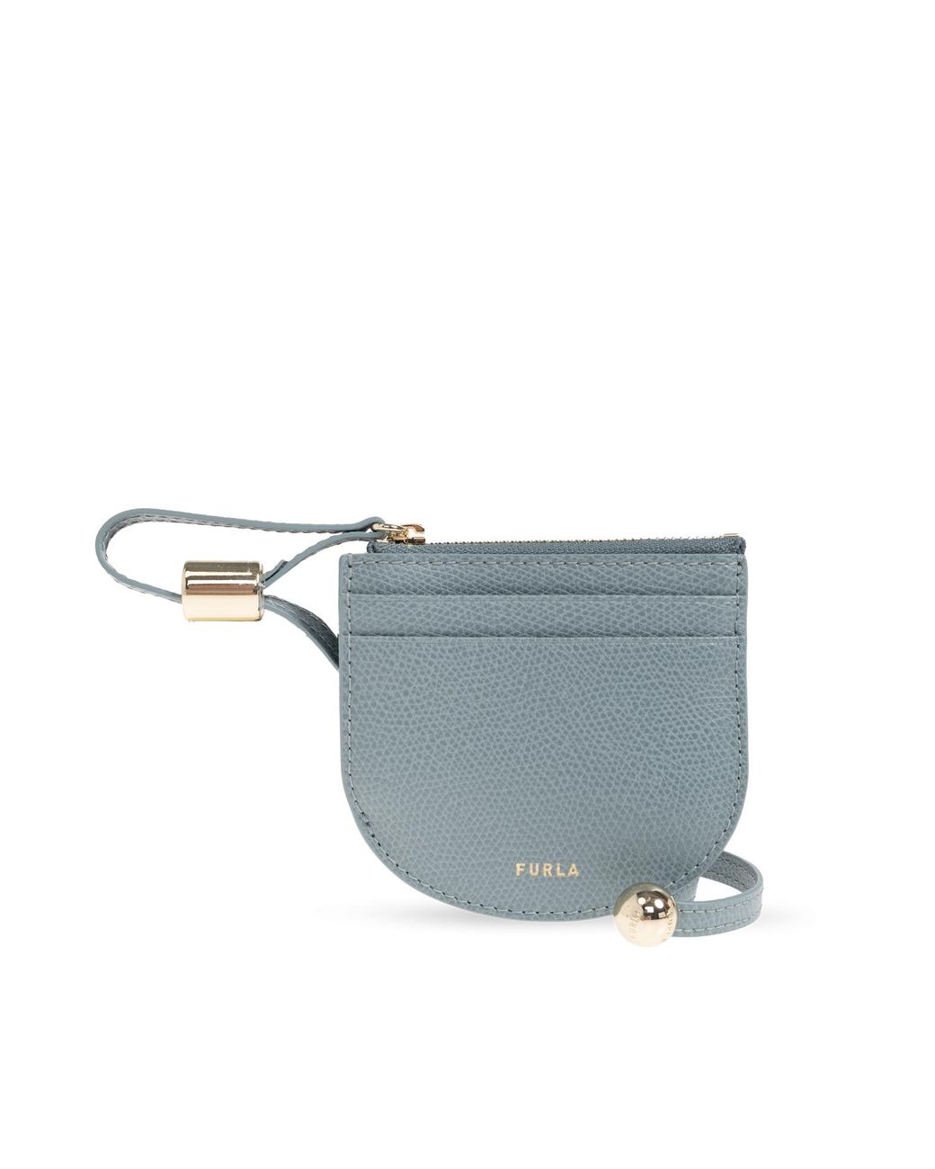 Furla Blue 'Laura' Card Holder On A Strap