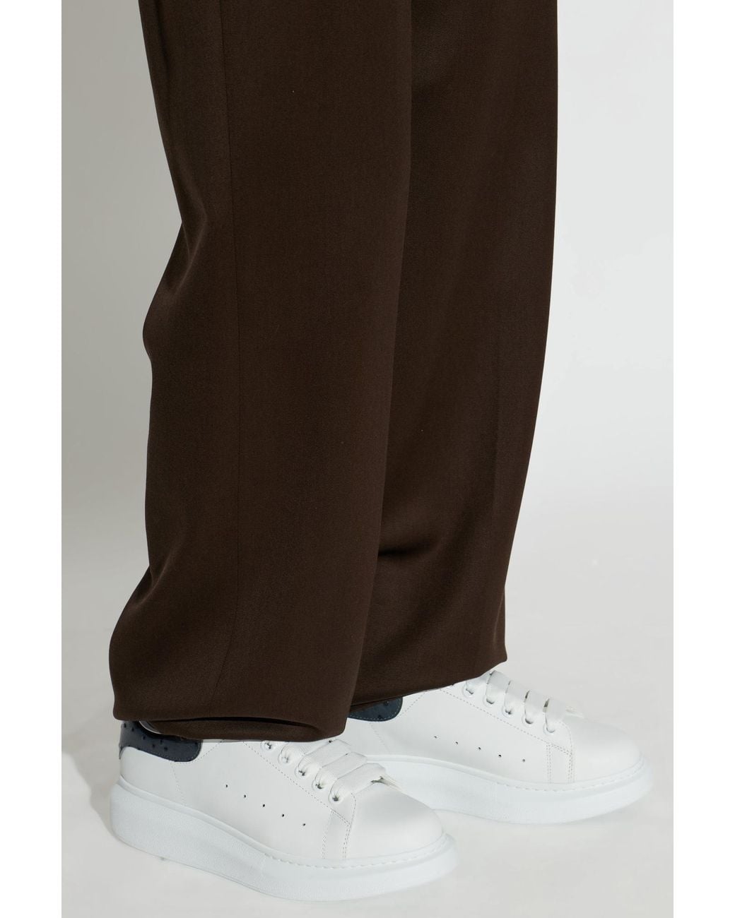 McQueen White Leather Shoes With Logo