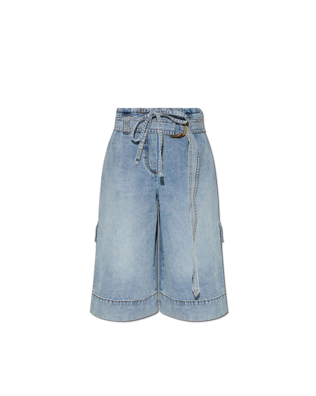 Zimmermann Denim Cargo Shorts in Blue | Lyst