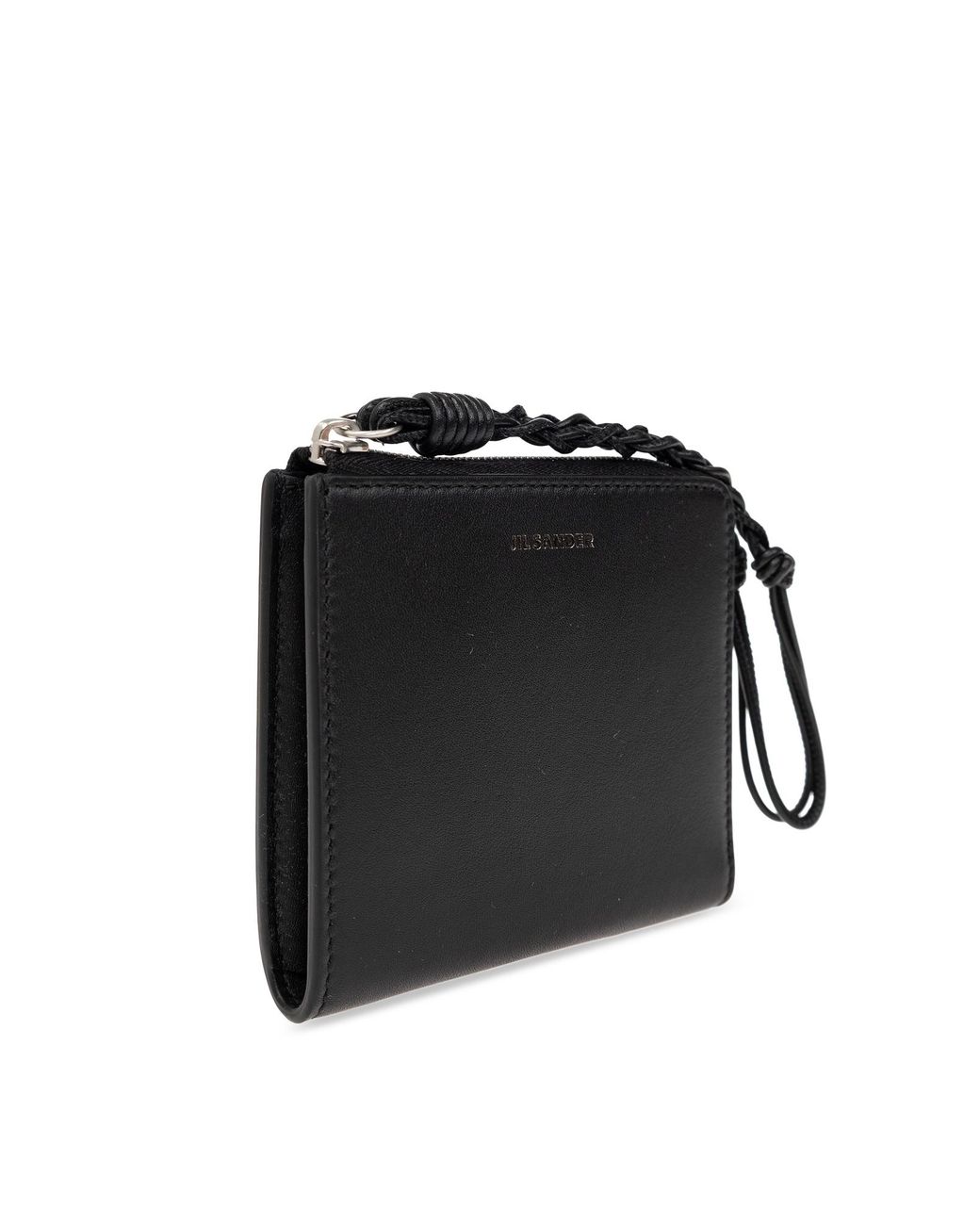 Jil Sander Black Logo Leather Wallet for men