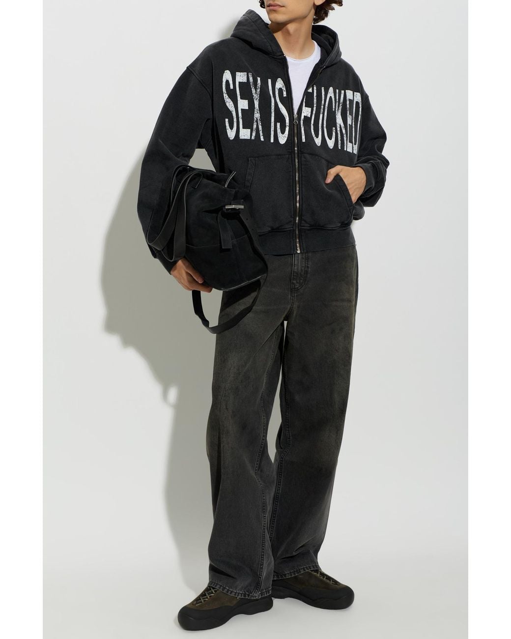 Carne Bollente Black Hoodie for men