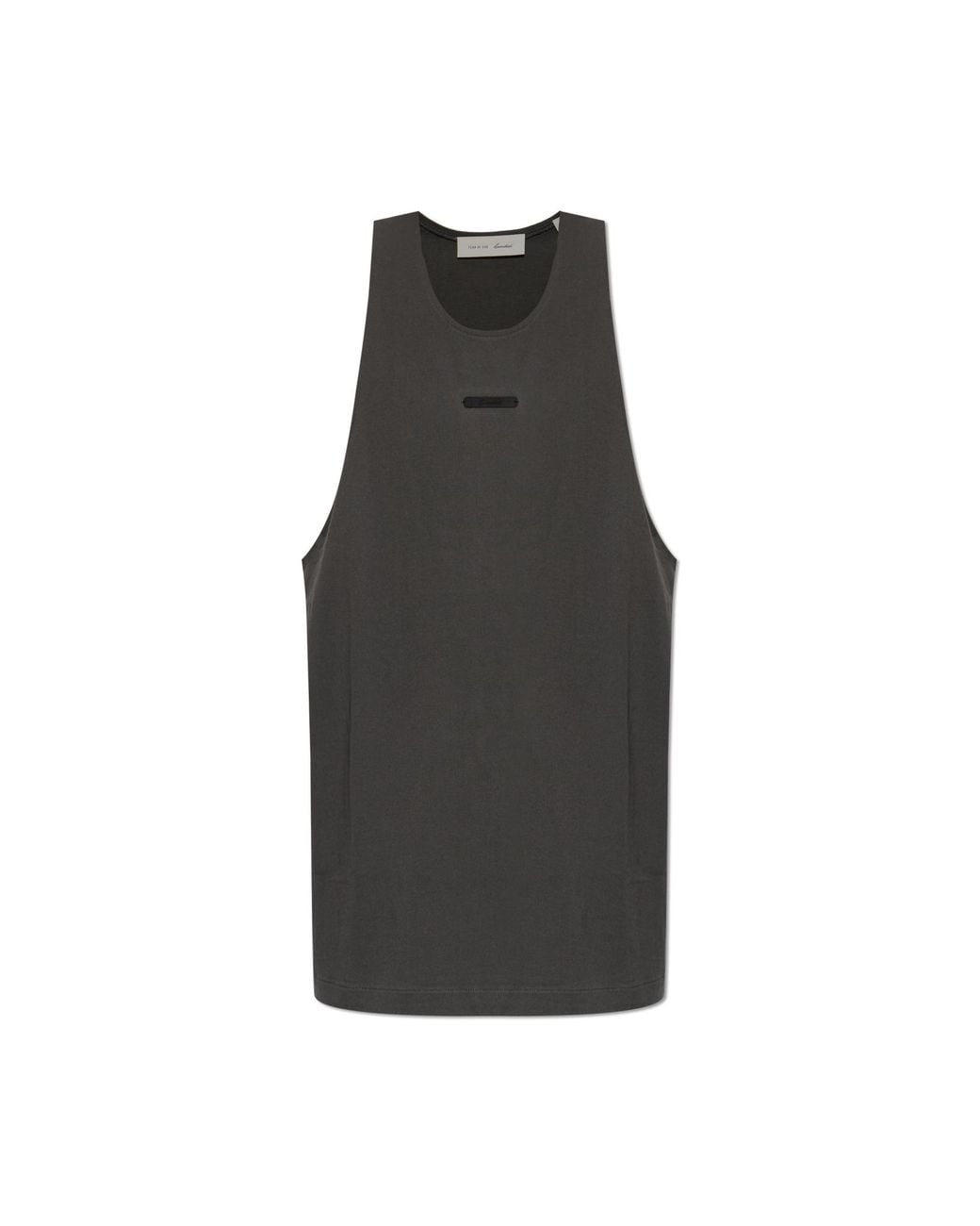 Fear Of God Black Cotton Sleeveless Top for men