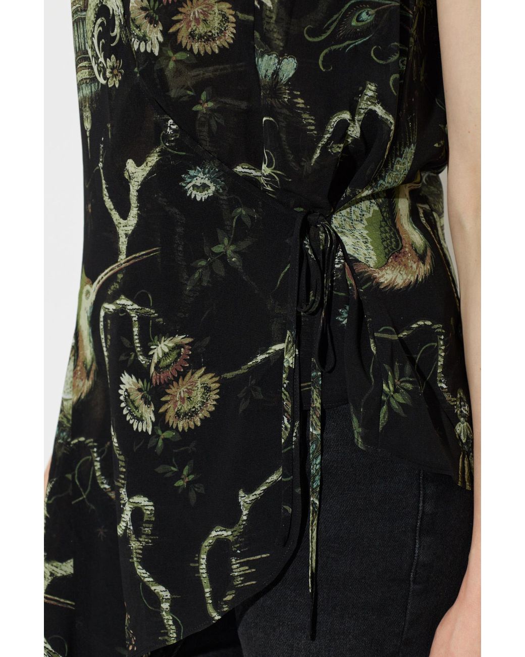AllSaints Black 'Enola' Top