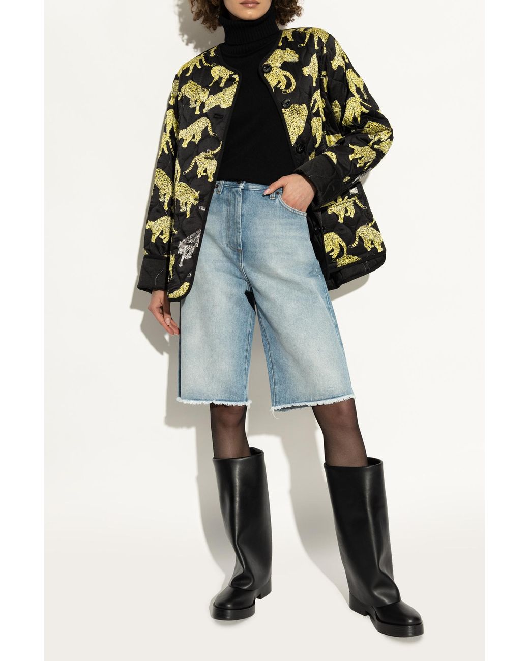Diane von Furstenberg Reversible Diamond-Quilted Animal Print