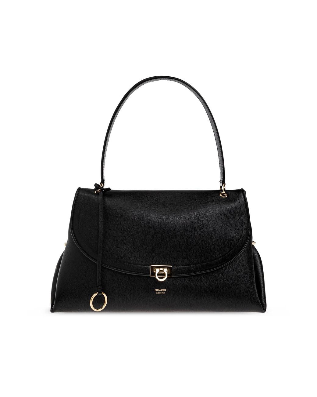 Ferragamo Black Leather Bag "Sofia 2026 Large"