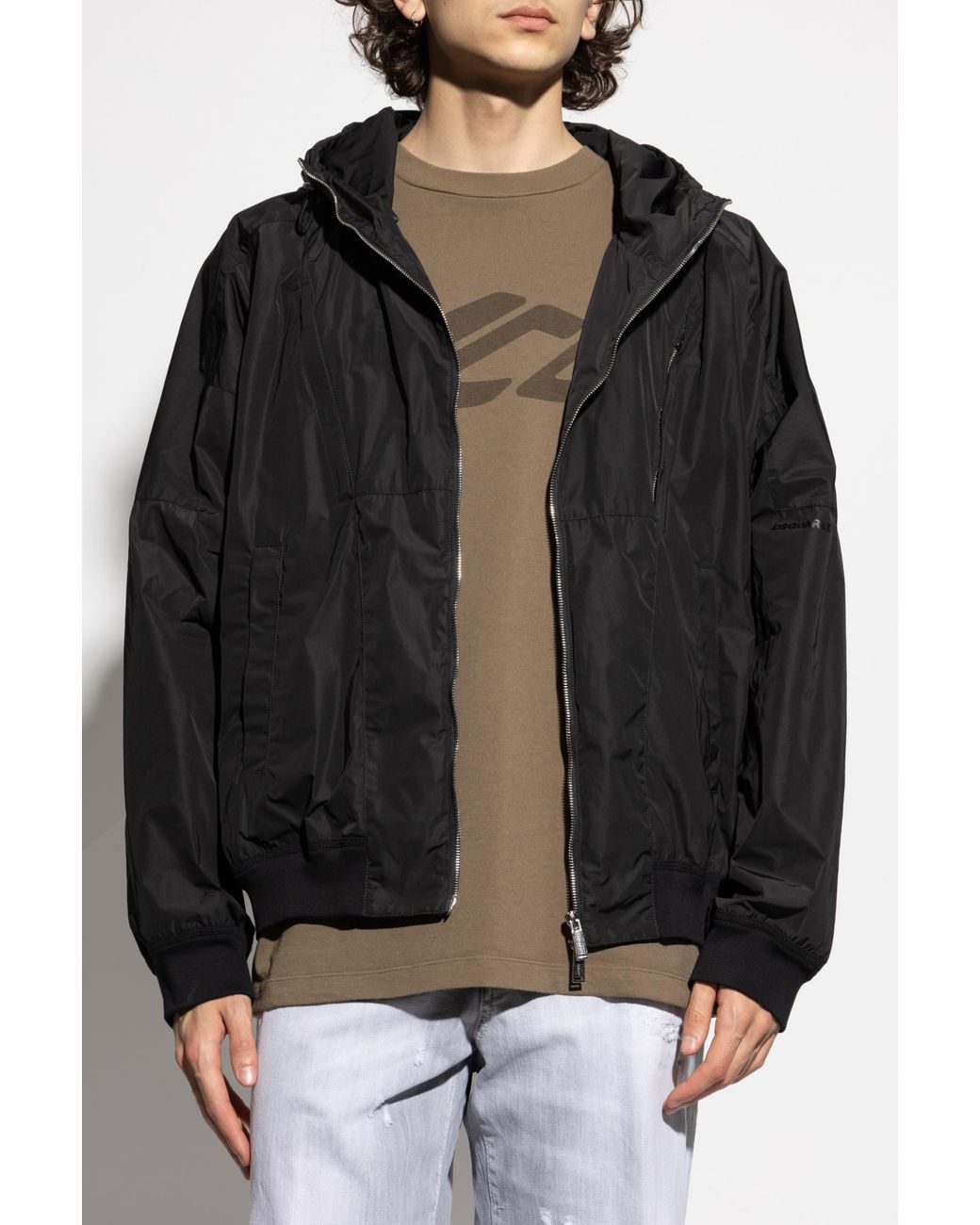 DSquared² Black Hooded Jacket for men