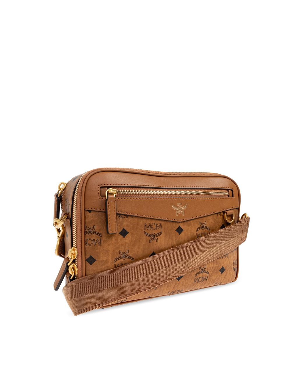 MCM Blue Shoulder Bag With Monogram for men