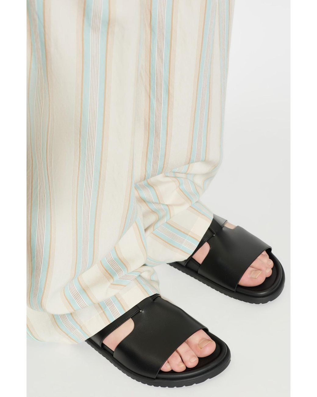 Dolce & Gabbana Black Leather Sandals for men