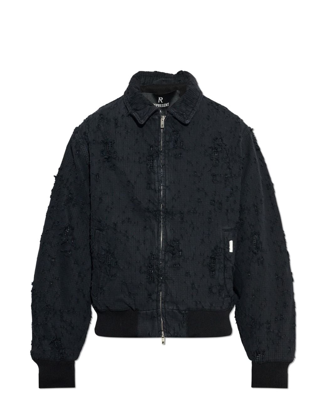 Represent Black Jacket With A Vintage Effect for men