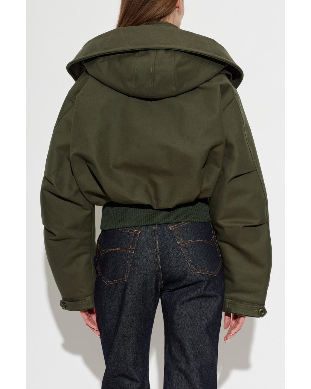 Balenciaga Green Insulated Hooded Jacket