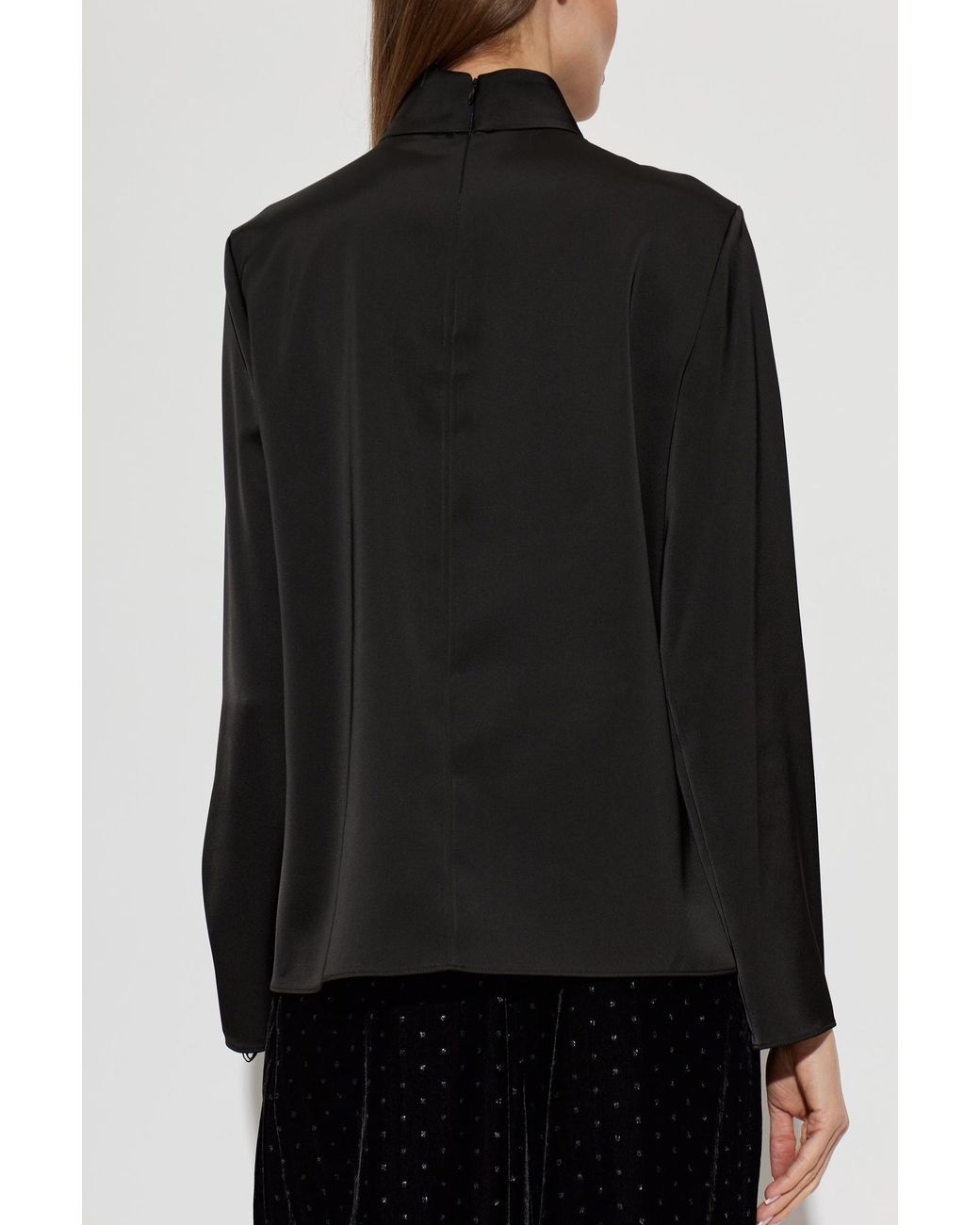 Emporio Armani Black Satin Top