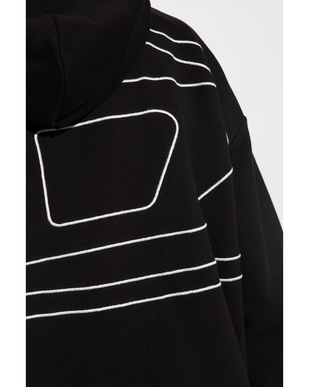 DIESEL Black 'S-Macs-Hood-Megoval-D' Hoodie for men