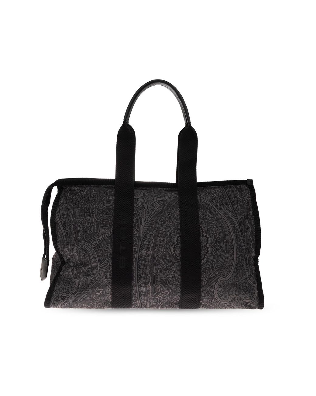 Etro Black Printed Holdall Bag for men