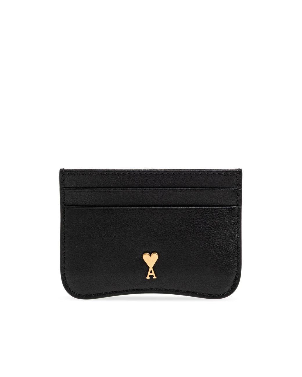 AMI Black Leather Card Holder
