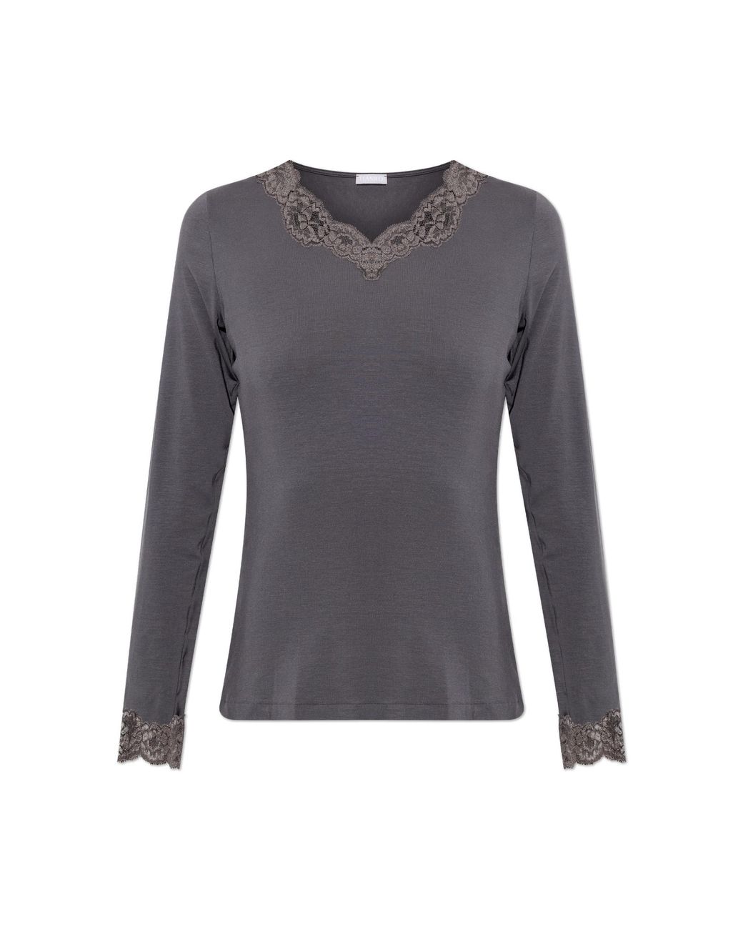 Hanro Gray Top 'Dana'