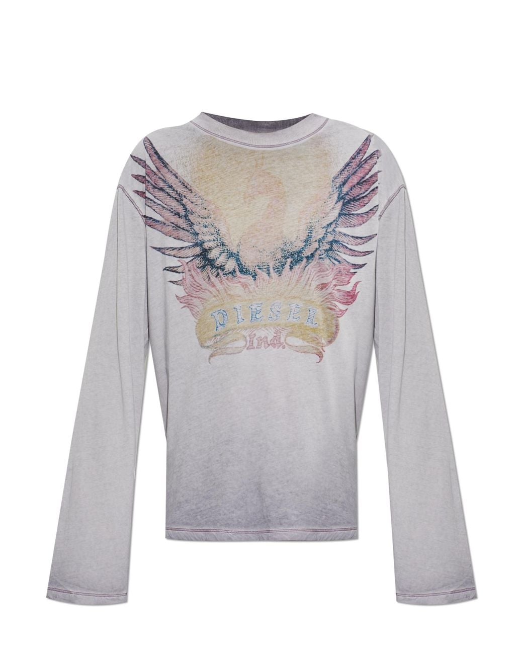 DIESEL Gray T-Shirt 'T-Hilary-Ls-Aa2'