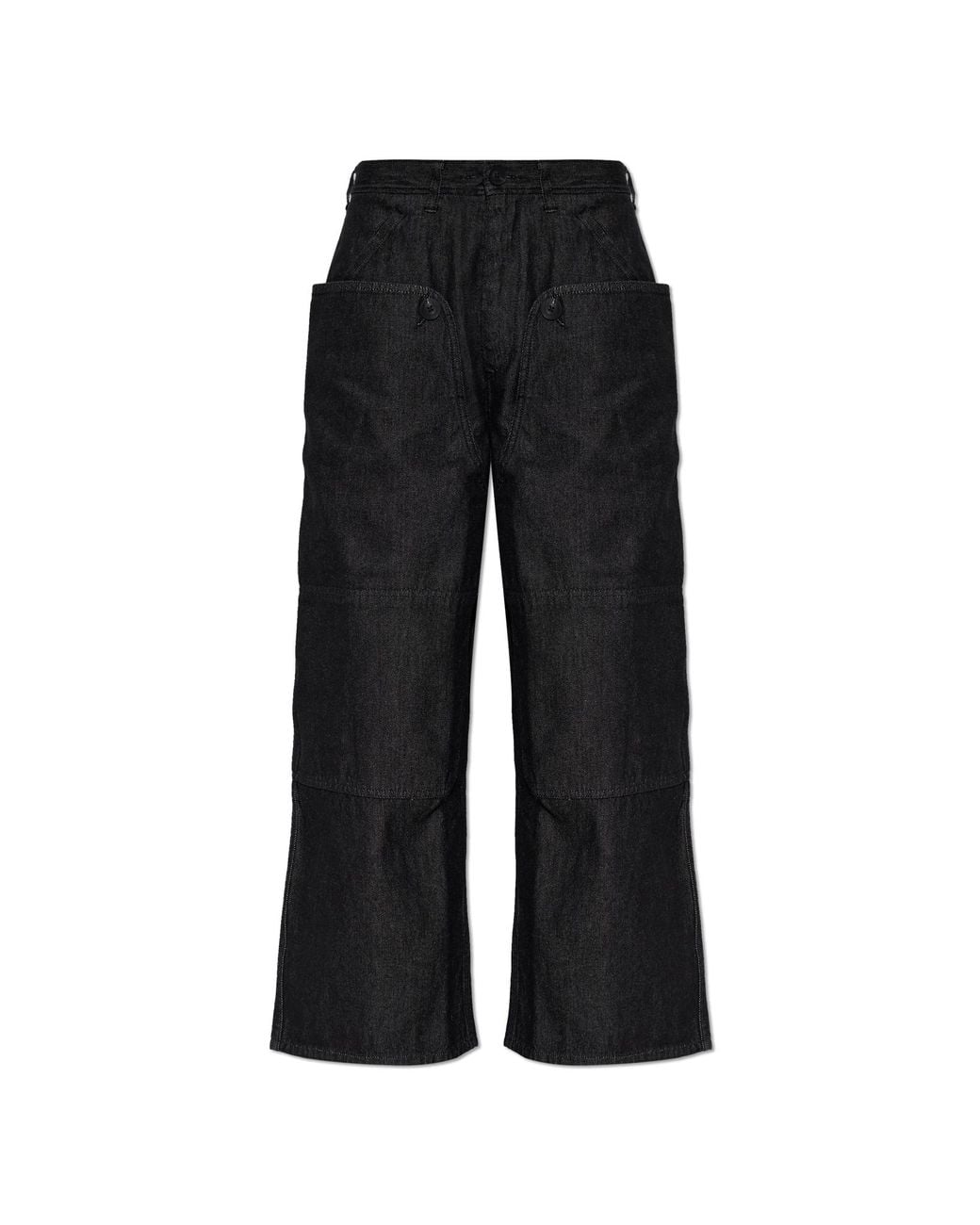 Y-3 Black Straight-Leg Jeans