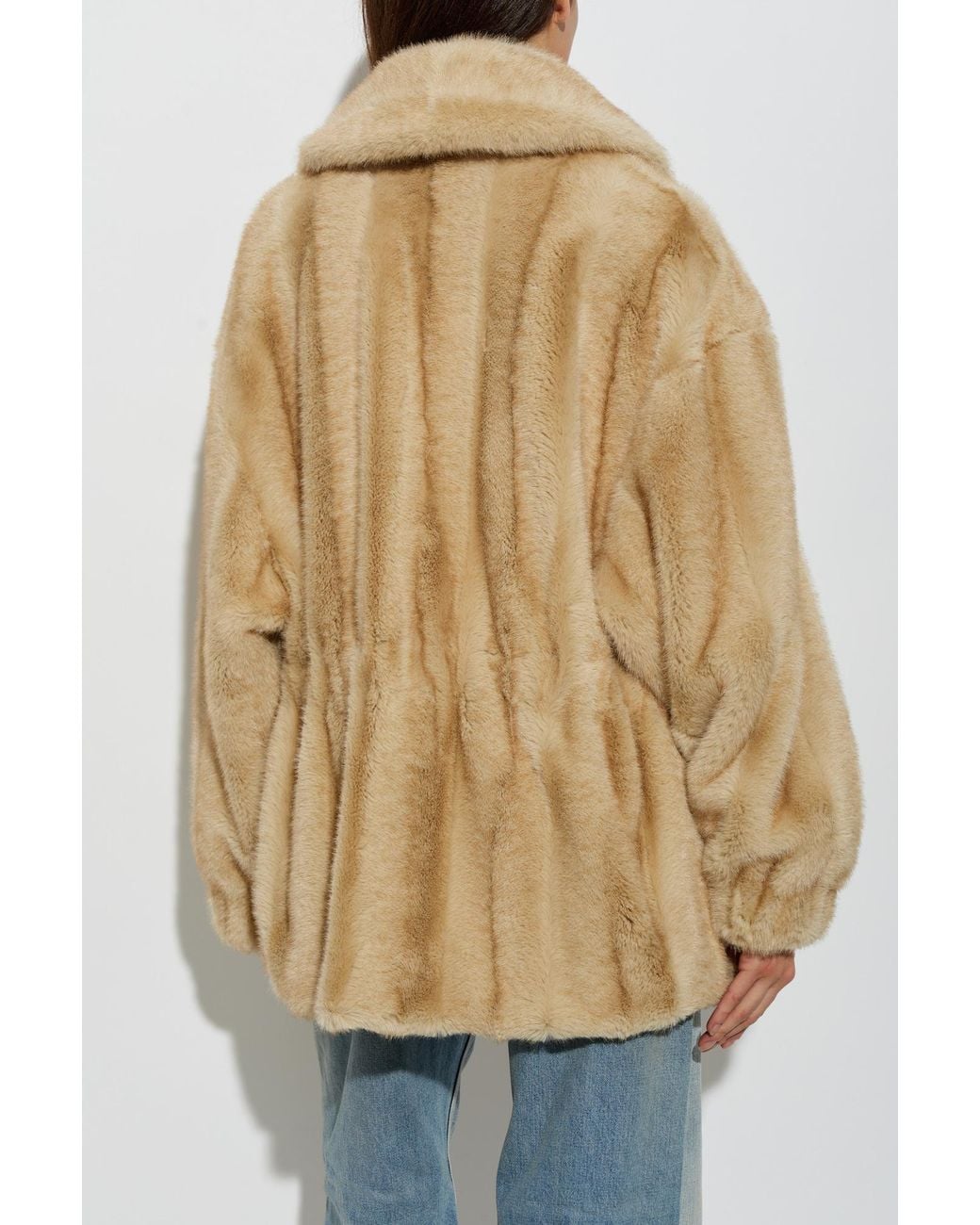 Stand Studio Natural Faux Fur Coat 'Francis'