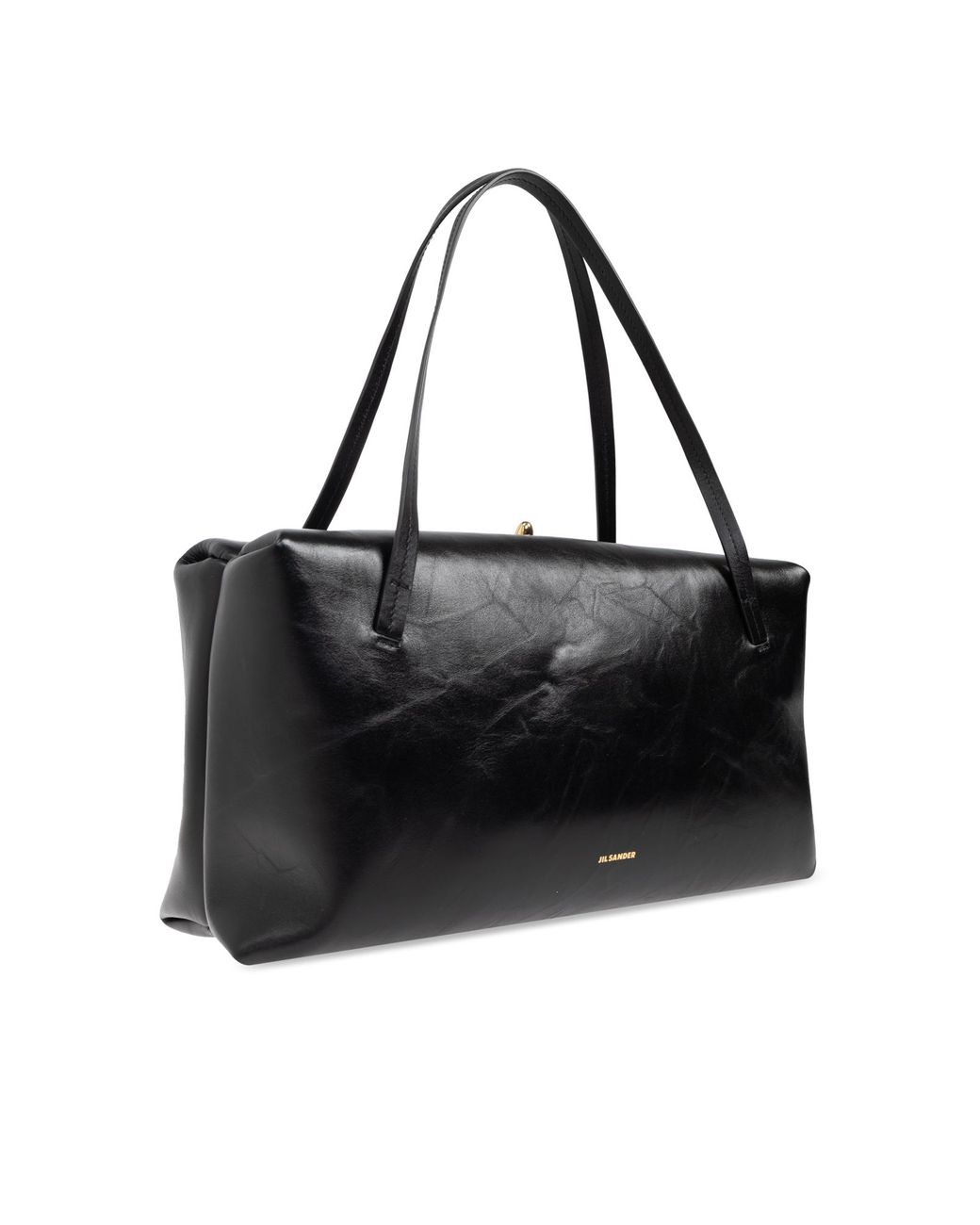 ショルダーバッグ・ポシェット JIL SANDER BLACK LEATHER MEDIUM GOJI PILLOW SHOULDER BAG Jil Sander: Black Goji Pillow Small Bag | SSENSE