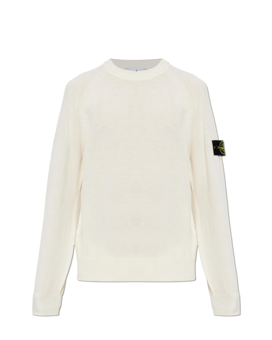 Stone Island White Wool Sweater for men