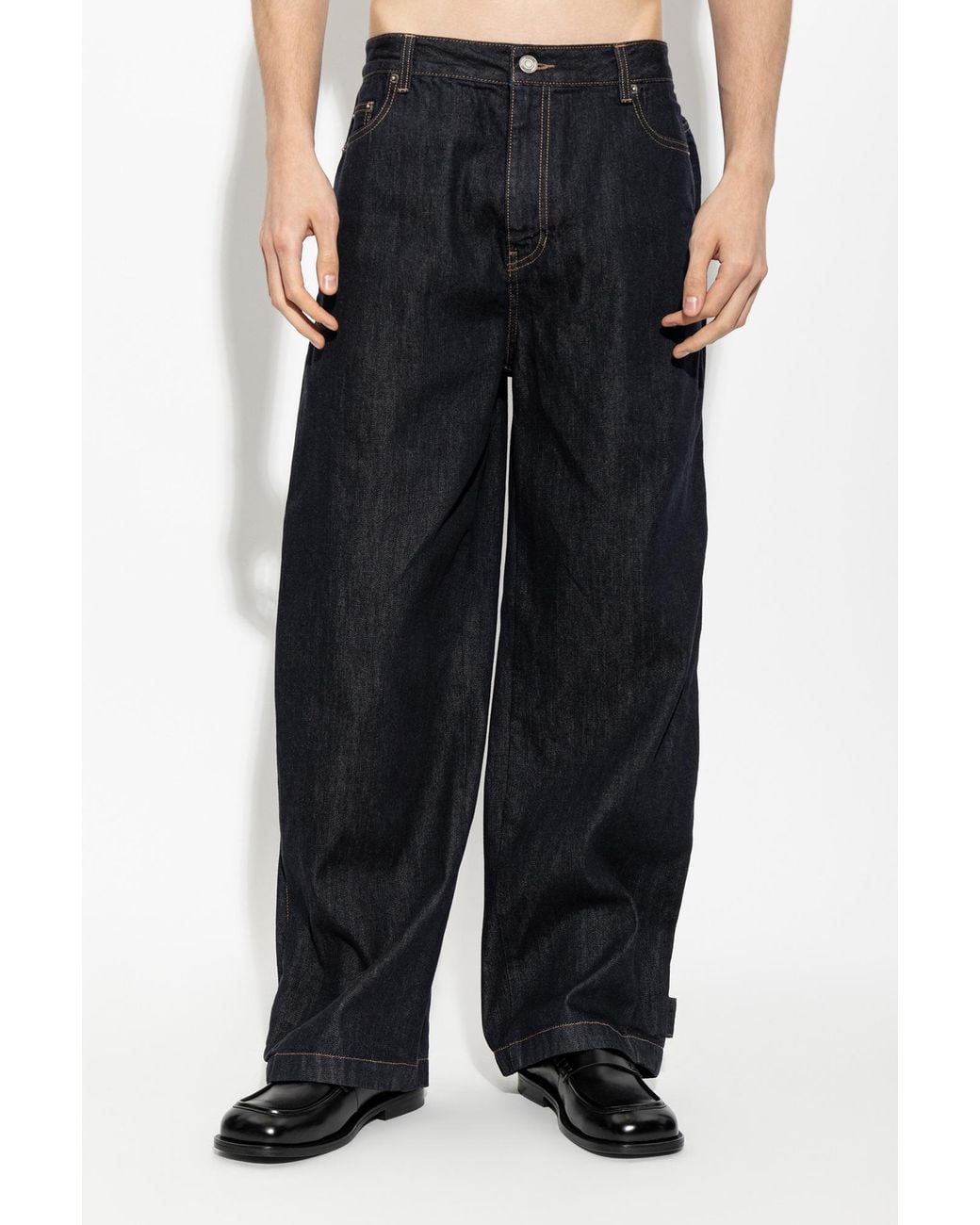 Juun.J Black Wide-Leg Jeans for men