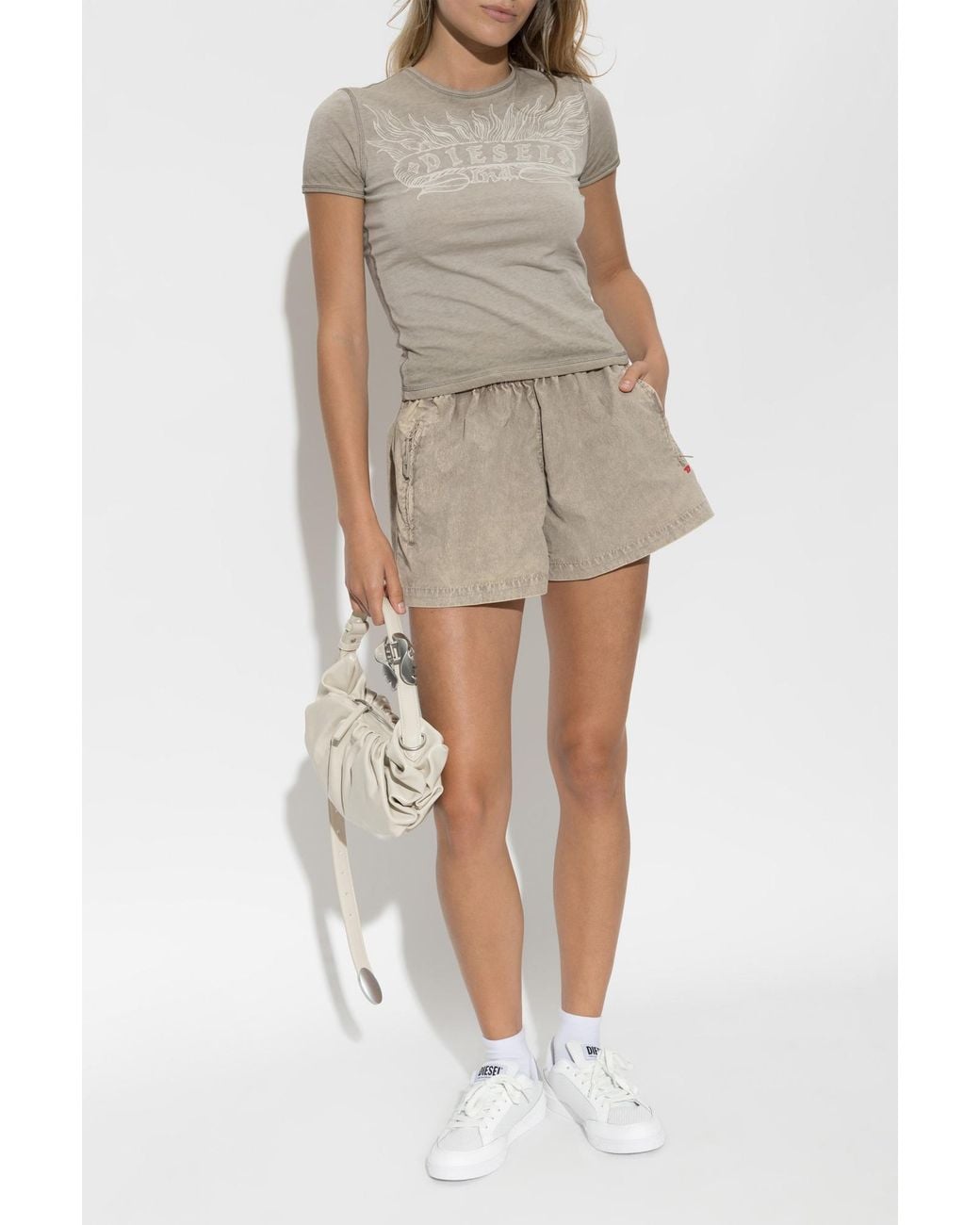 DIESEL Gray T-Shirt 'T-Uncuties-Long-Aa2'