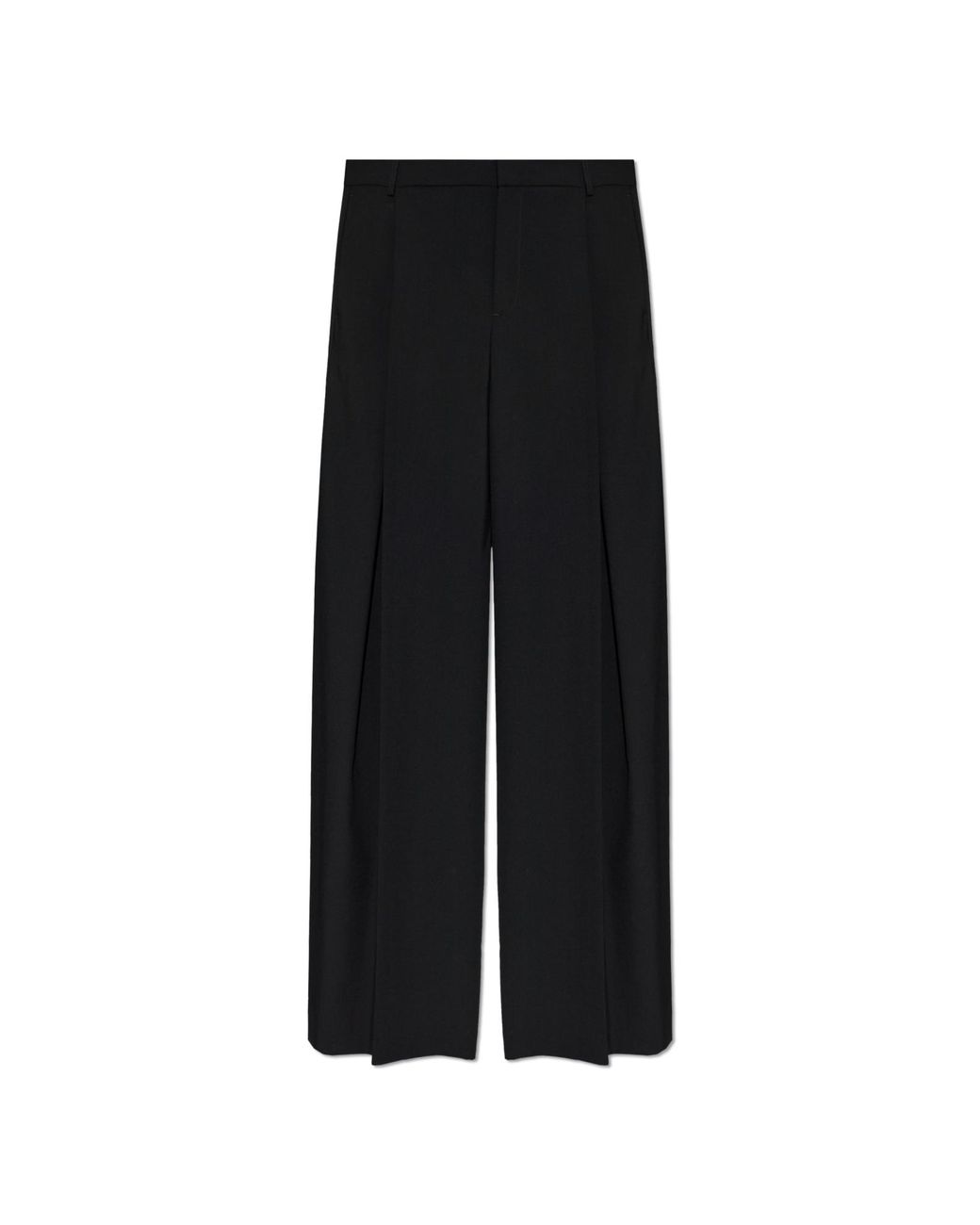 Casablanca Black Wool Trousers With Pleats for men