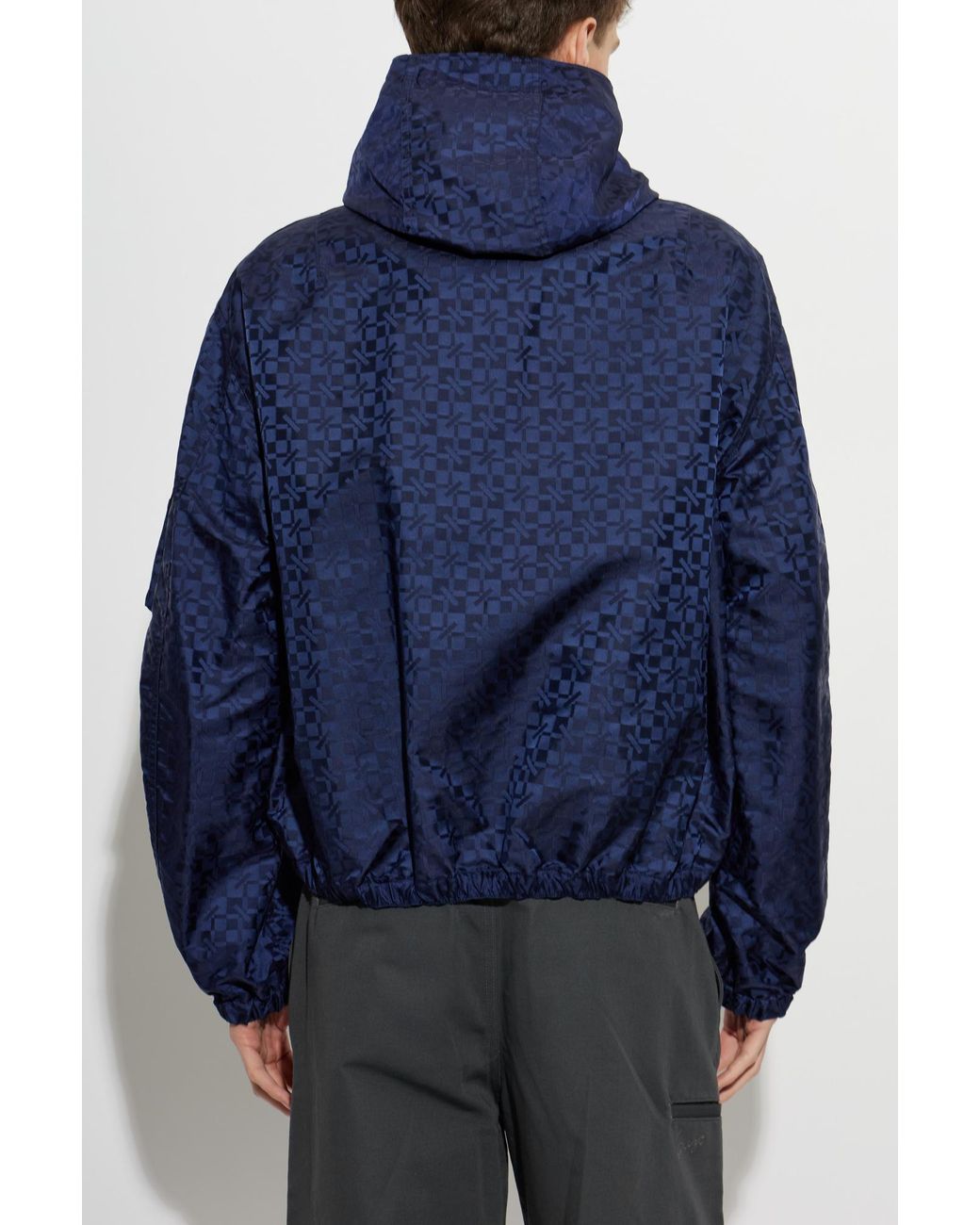 KENZO Blue Hooded Jacket for men