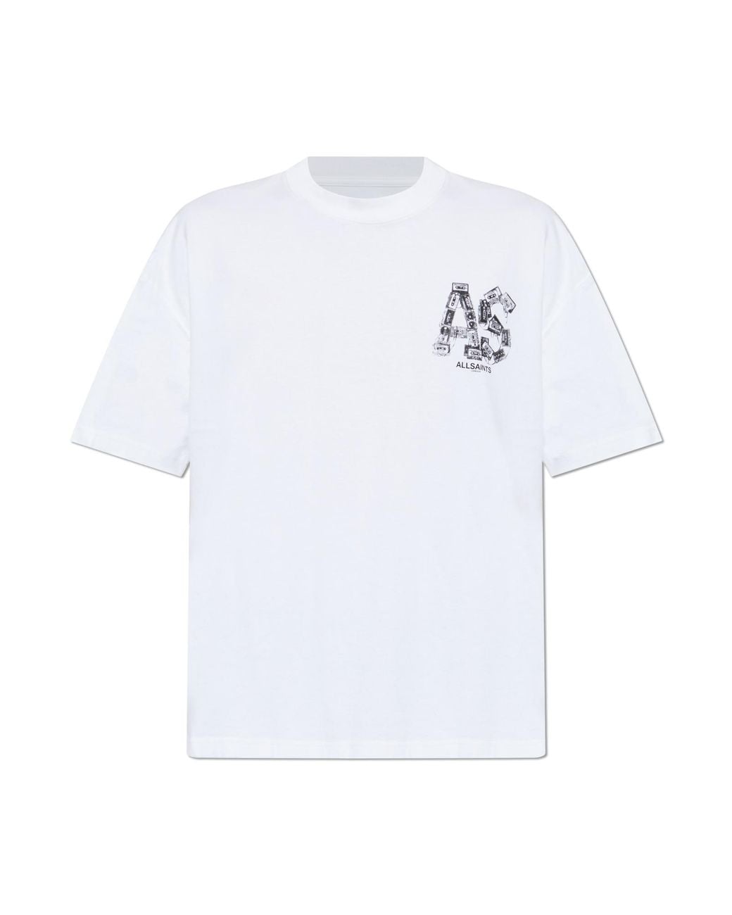 AllSaints White T-Shirt 'Mixtape' for men