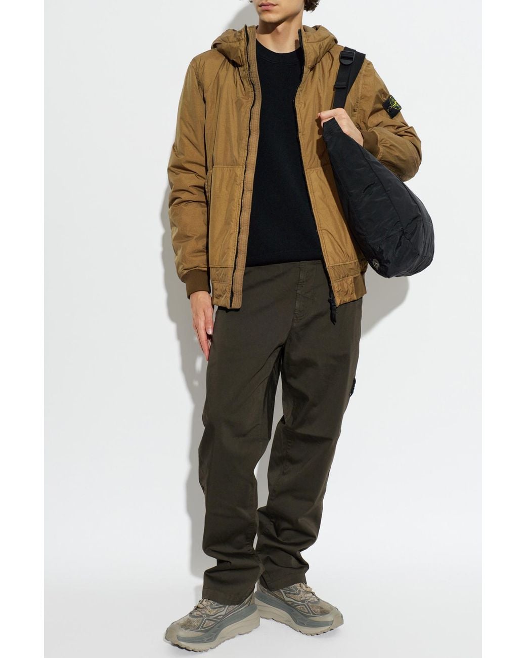 Stone Island Natural Insulated Jacket With Patch for men