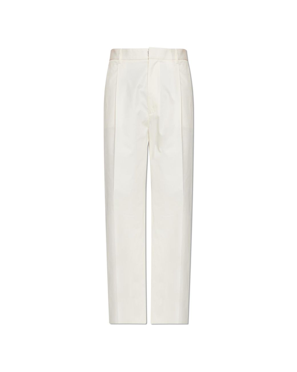DSquared² White Cotton Wide-Leg Trousers for men