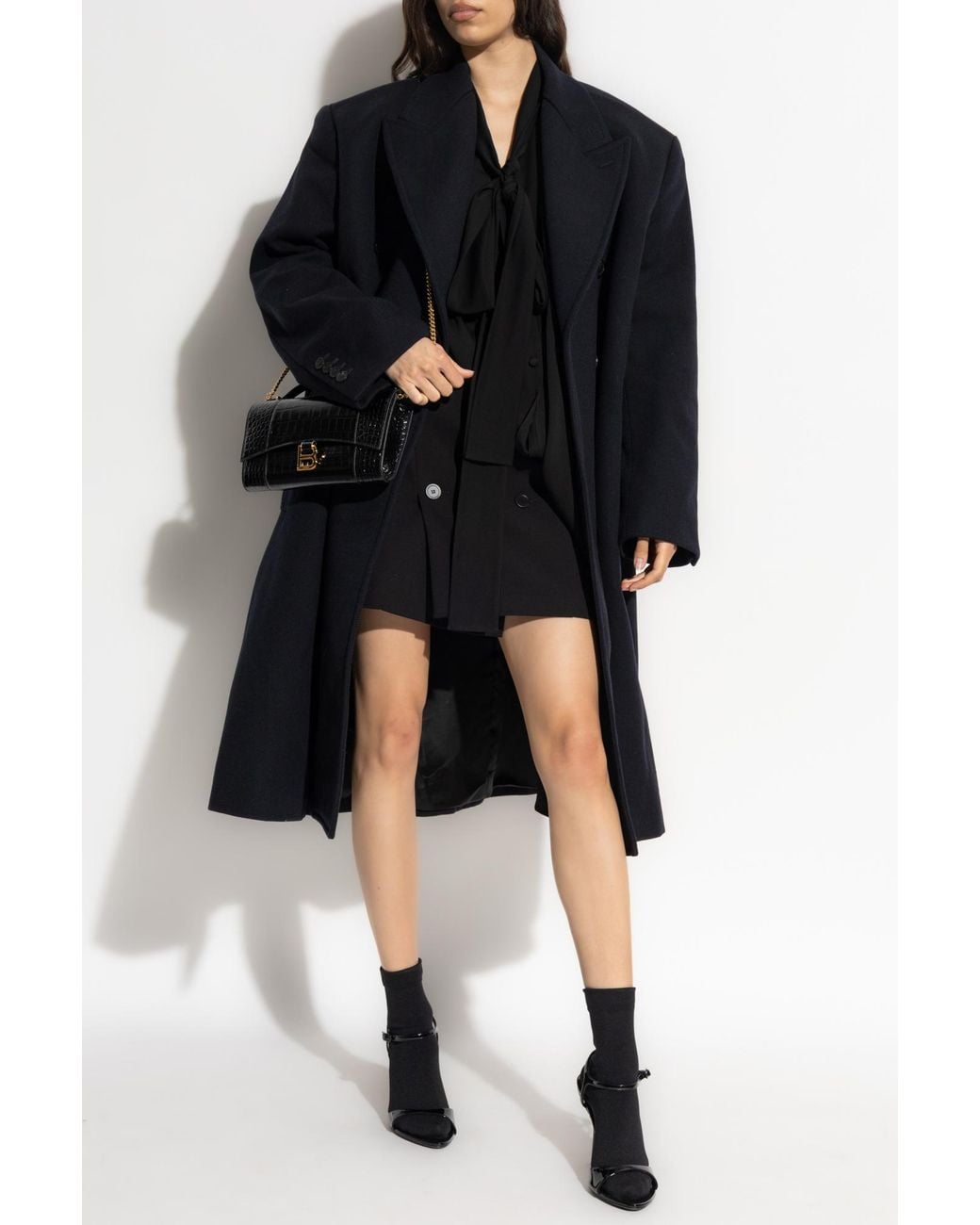 Balenciaga Black Double-Breasted Coat