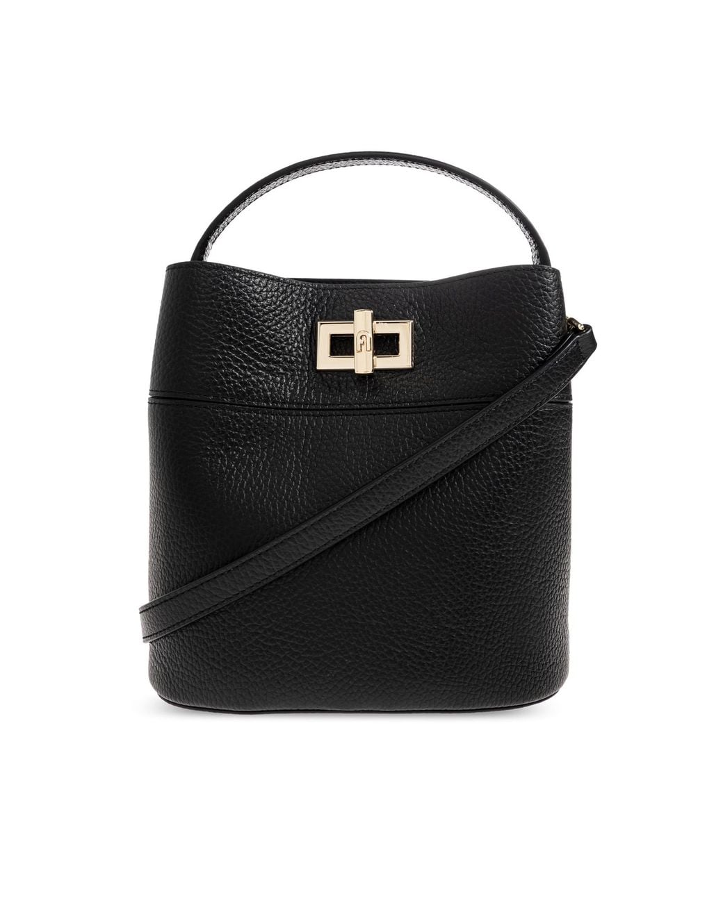 Furla Black "Amelia Mini" Bucket Handbag