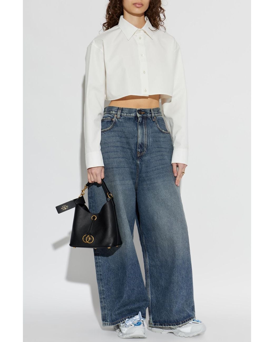 Balenciaga Blue Wide-Leg Jeans