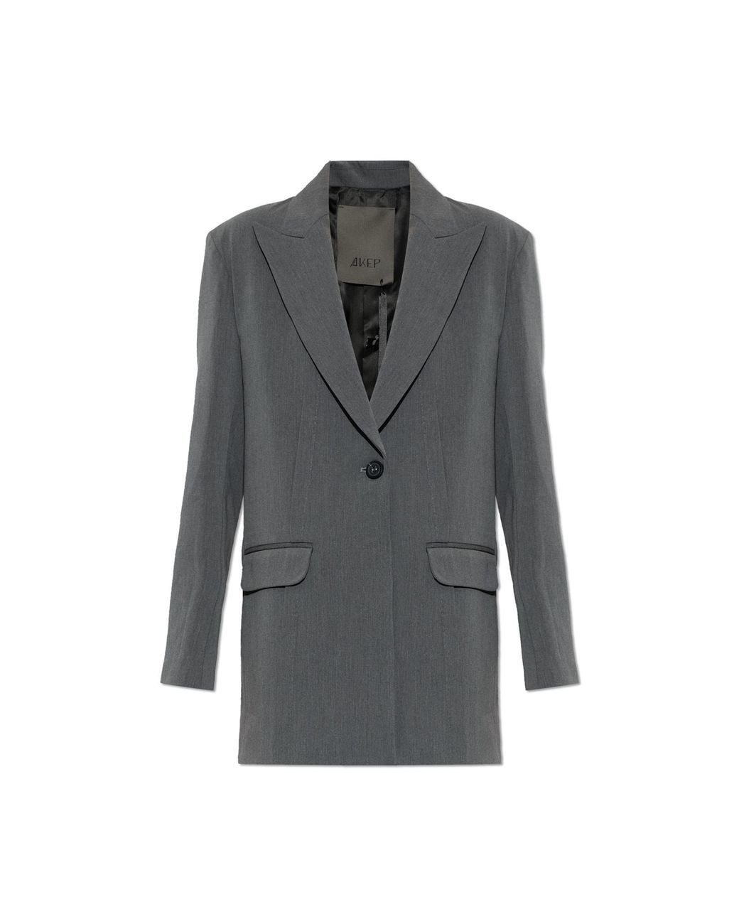 Akep Gray Single-Slit Blazer