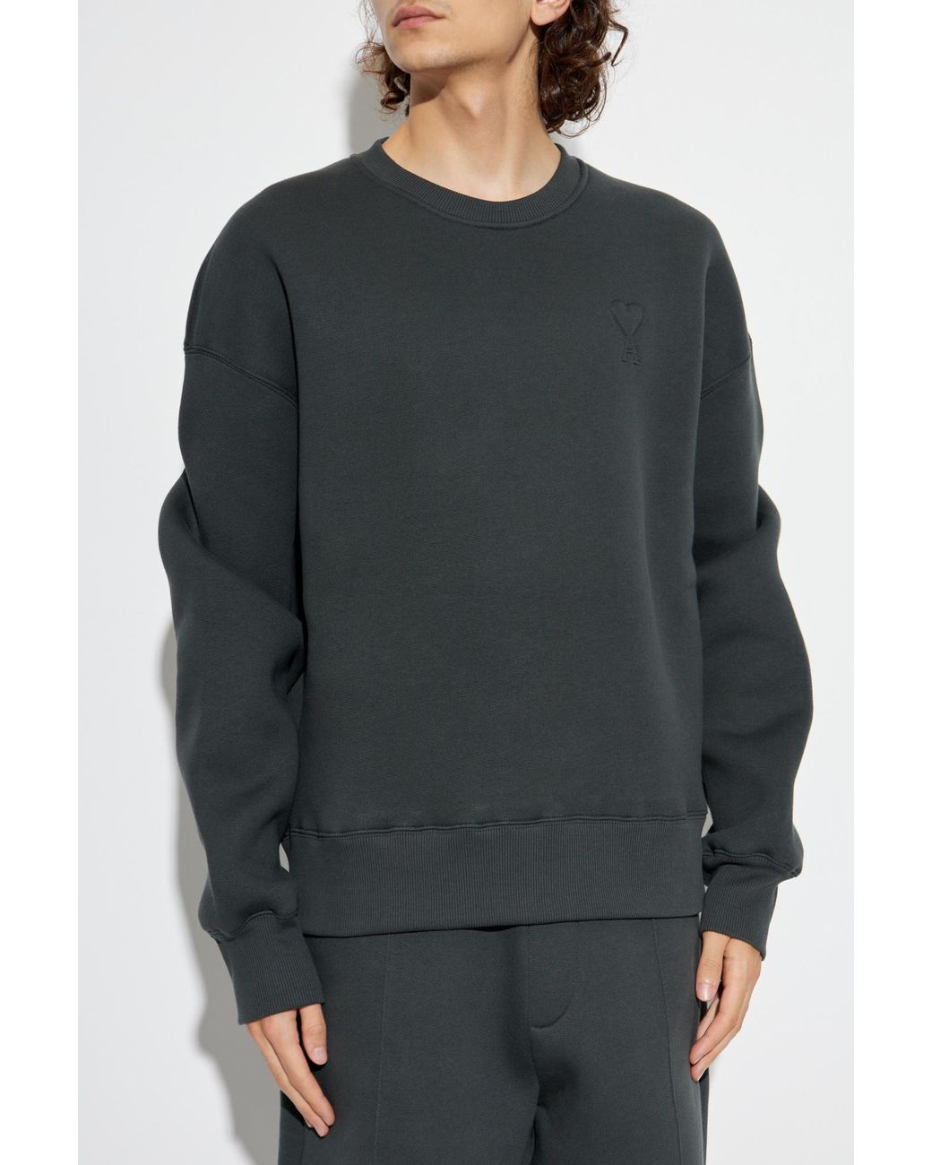 AMI Black Sweatshirt With Logo